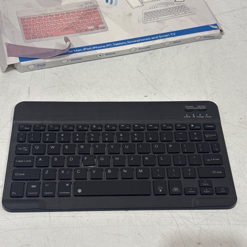 OMOTON ULTRA-SLIM WIRELESS BLUETOOTH KEYBOARD, 7-COLOR BACKLIT RECHARGEABLE image 3