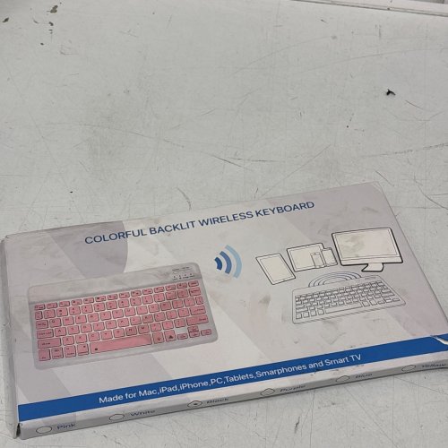 OMOTON ULTRA-SLIM WIRELESS BLUETOOTH KEYBOARD, 7-COLOR BACKLIT RECHARGEABLE image 5