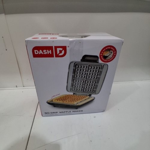 DASH NO-DRIP NON-STICK ELECTRIC WAFFLE MAKER - MAKES 4 WAFFLES - SILVER (MODEL: DNMWM455SL) image 5