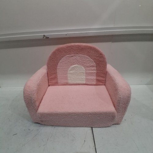 KIDS 2-IN-1 SOFT FOLD OUT COUCH - EXTRA PINK RAINBOW (MODEL:B0F7L8NFWV) image 2
