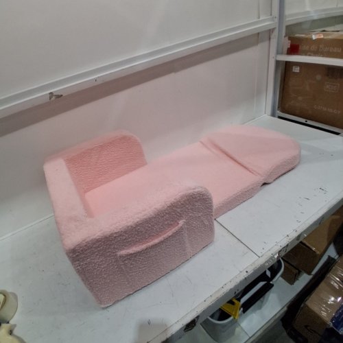 KIDS 2-IN-1 SOFT FOLD OUT COUCH - EXTRA PINK RAINBOW (MODEL:B0F7L8NFWV) image 4