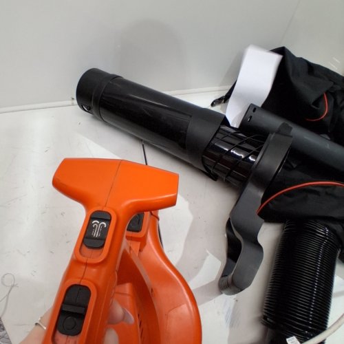 BLACK+DECKER CORDED VACUUM BACKPACK LEAF BLOWER & MULCHER - 250MPH/ 400CFM - BLACK/ORANGE (MODEL: BEBL7000) image 2