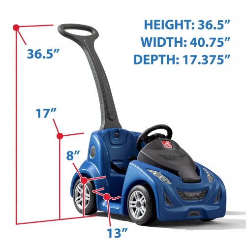 STEP2 PUSH AROUND BUGGY GT RIDE CAR FOR KIDS - 50LBS MAX - BLUE (MODEL: 779779) image 2