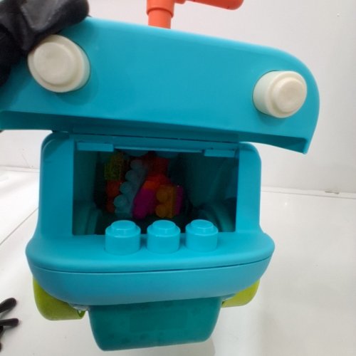 B. TOYS LOCBLOC HIPPO RIDE-ON WITH 26 BUILDING BLOCKS - BLUE (MODEL:BX2312Z) image 5