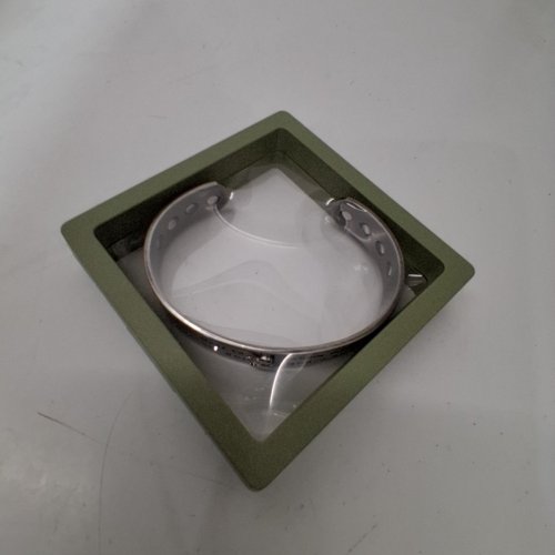 GUARDIAN ANGEL OF GOD MAGNETIC COPPER BANGLE - OSFM - SILVER image 3