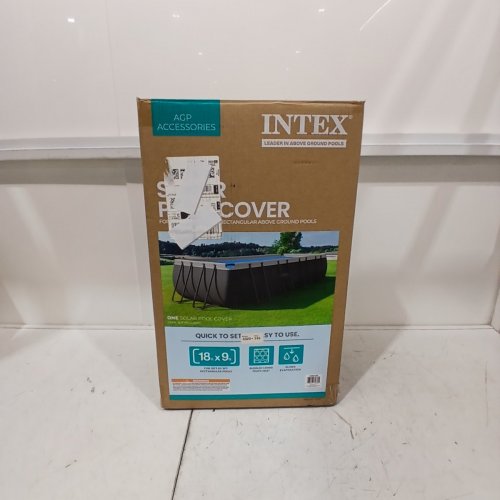 INTEX RECTANGULAR SOLAR POOL COVER - 18FT X 9FT - BLUE - (MODEL:28016E) image 4