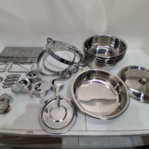 8PC CHAFING DISH BUFFET SET WITH ACCESSORIES - 5QT - STAINLESS STEEL - METAL/SILVER (MODEL: B0DY4KF7D3) image 4