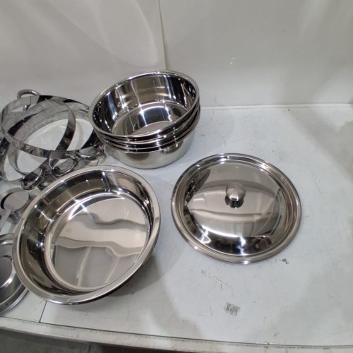 8PC CHAFING DISH BUFFET SET WITH ACCESSORIES - 5QT - STAINLESS STEEL - METAL/SILVER (MODEL: B0DY4KF7D3) image 5
