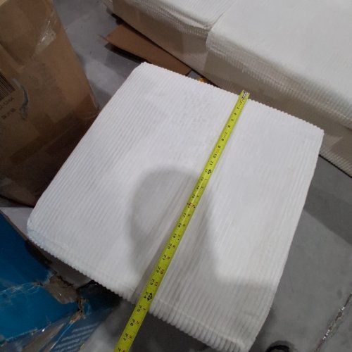 2PC SOFA AND OTTOMAN - SOFA 64" X 36" X 28" - OTTOMAN 24" X 24" X 15" - WHITE image 8