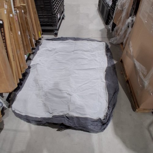 INTEX DURA-BEAM SERIES DELUXE COMFORT PLUSHFIBER-TECH INFLATABLE AIR MATTRESS WITH INTERNAL ELECTRIC PUMP - 22" - QUEEN - GREY (MODEL:AP619D/64417ED) image 3