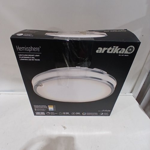 ARTIKA HEMISPHERE FLUSH MOUNT LIGHT WITH 5 SELECTABLE LIGHT COLOURS 2700K/3000K/3500K/4000K/5000K - 2500LM - 15" - CHROME (MODEL: 1806274/FM-HM5C-C1CR) image 4