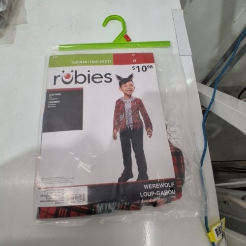 2PC TODDLER RUBIES WEREWOLF COSTUME - 2T - RED/BLACK/GREY (STYLE: 1002834) image 2