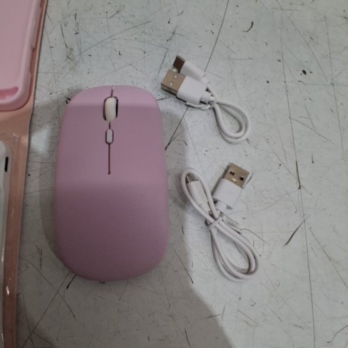 2PC SMART KEYBOARD CASE AND WIRELESS MOUSE - COMPATIBLE FOR SAMSUNG GALAXY TAB S10 LITE/S10 FE/S9 FE/S9/S8- PINK image 6