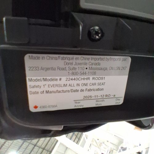 SAFETY 1ST EVERSLIM ALL IN ONE CONVERTIBLE CAR SEAT - BLACK (MODEL: 22440CDER) image 2