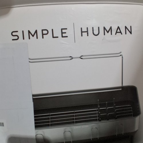 SIMPLEHUMAN LARGE CAPACITY DISH DRYING RACK WITH SWIVEL SPOUT - 20" X 22" - GREY image 5