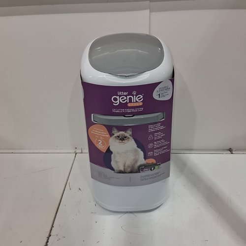 LITTER GENIE PAIL STYLE CAT LITTER WASTE DISPOSAL SYSTEM - WHITE/GREY (MODEL: 00666594210890) image 2
