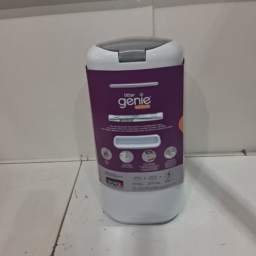 LITTER GENIE PAIL STYLE CAT LITTER WASTE DISPOSAL SYSTEM - WHITE/GREY (MODEL: 00666594210890) image 3