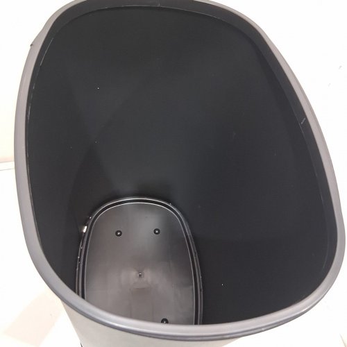 OVAL GARBAGE TRASH CAN - 13 GALLON - BLACK (MODEL: TC-1350R-SS) image 3