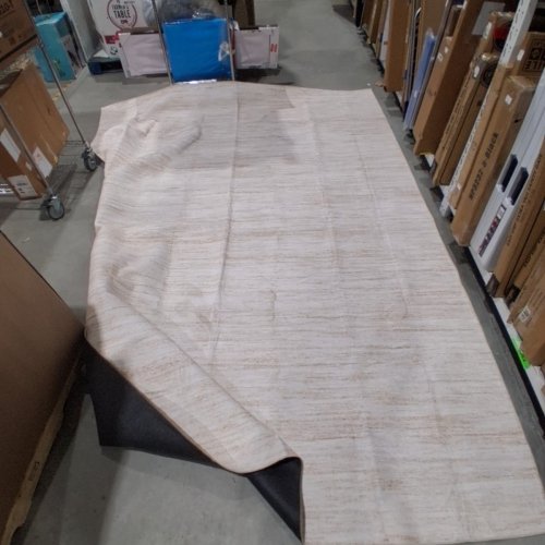 AREA RUG - 12FT X 9FT LIGHT GRAY WITH STRIPES image 2