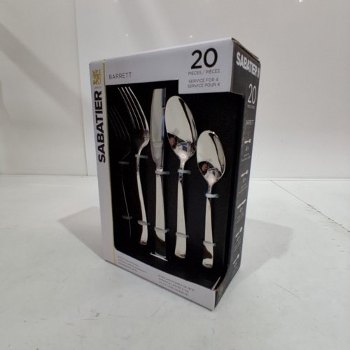 20PC SABATIER FLATWARE SET - STAINLESS STEEL (STYLE: BARRETT) image 3