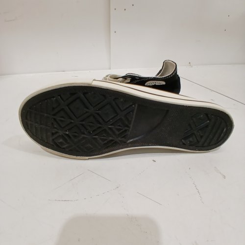 WOMEN'S HIGH-TOP CONVERSE STYLE SNEAKERS WITH STITCH GRAPHIC - SIZE 10.5 - BLACK, WHITE image 4