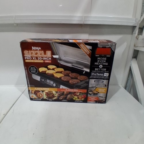 NINJA SIZZLE PRO INDOOR GRIDDLE + GRILL WITH NONSTICK PLATES - EXTRA LARGE (XL/20") - BLACK (MODEL: ‎GX101C) image 7