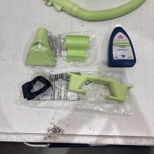 BISSELL LITTLE GREEN MINI CORDED PORTABLE CARPET AND UPHOLSTERY DEEP CLEANER WITH SELF-CLEANING TOUGH STAIN TOOL, HYDRORINSE TOOL AND A 8OZ LITTLE GREEN FORMULA, 4075B image 4