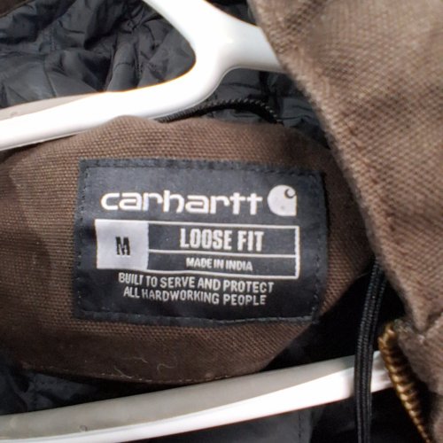 MEN'S CARHARTT LOOSE FIT WASHED DUCK INSULATED ACTIVE JACKET - MEDIUM - BROWN (STYLE: J130-M) image 2
