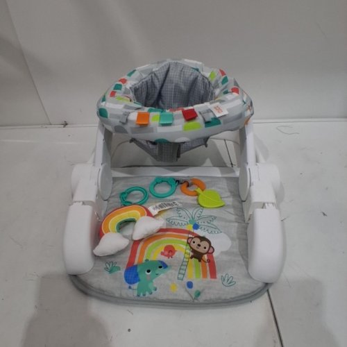 BRIGHT STARS LEARN-TO-SIT PORTABLE INFANT CHAIR WITH SENSORY TOYS & 2 SEAT POSITIONS - PLAYFUL PARADISE - MULTICOLOUR - (MODEL: 12956) image 2