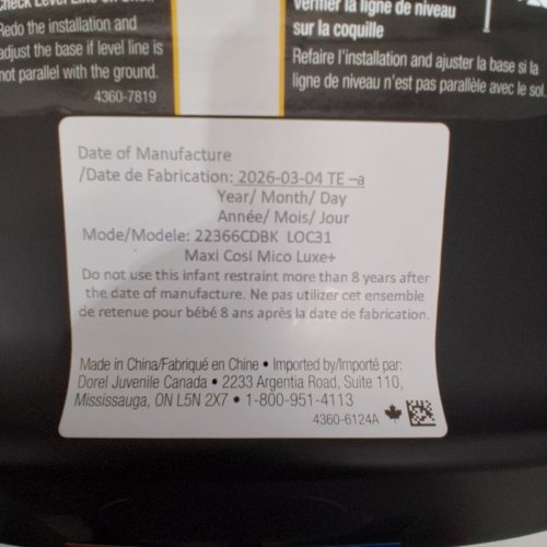 MAXI-COSI MICO LUXE+ INFANT CAR SEAT, LIGHTWEIGHT, EASY INSTALL WITH MAXILOCK - 30LB MAX - BLACK (MODEL: 22366CDBK) image 2