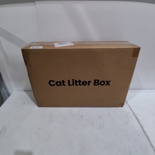 ELLENPENT STAINLESS STEEL CAT LITTER BOX WITH LID - XL - 36L - GREY (MODEL: CH-ICB010) image 5