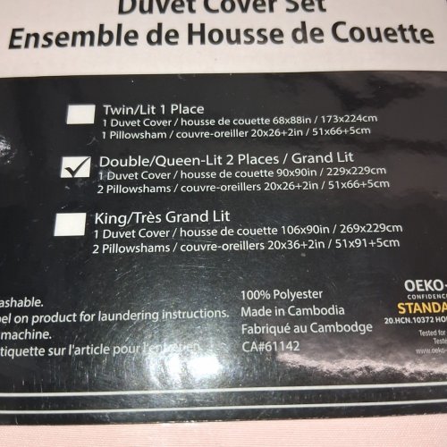 3PC DUVET COVER SET - DOUBLE / QUEEN - ROSE BLUSH / PINK image 4