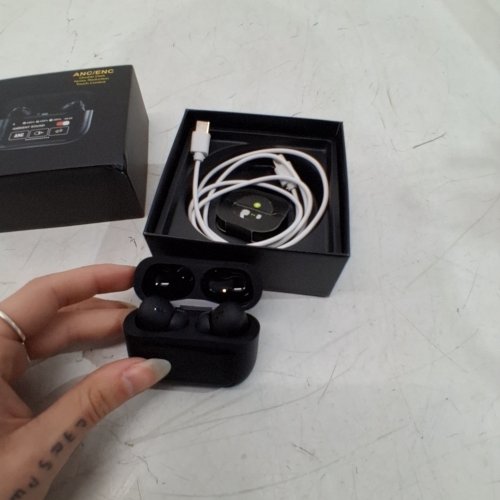 WIRELESS BLUETOOTH EARBUDS WITH MULTIFUNCIONAL TOUCH SCREEN - BLACK image 3