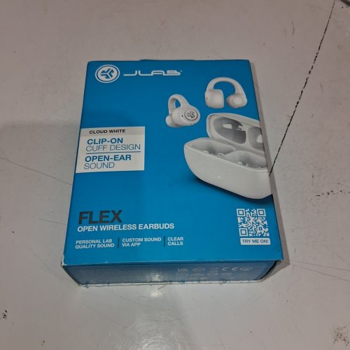 JLAB FLEX OPEN EARBUDS - WITH BLUETOOTH CONNECTION, CLIP ON CUFF DESIGN, OPEN EAR AUDIO AND MULTI POINT CONNECTIVITY - WHITE (MODEL: EBFLEXRBLK124) image 5