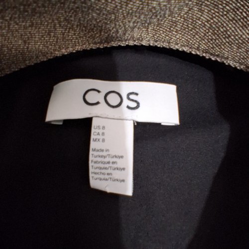 WOMEN'S COS RELAXED FIT WOOL BLEND BUTTON-UP SHIRT - 8 - BROWN image 3