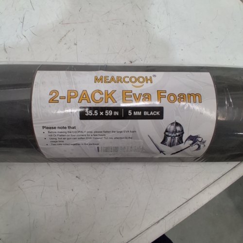 2PK MEARCOOH EVA FOAM FOR COSPLAY AND CRAFTS - 35.5" X 59" - BLACK image 2
