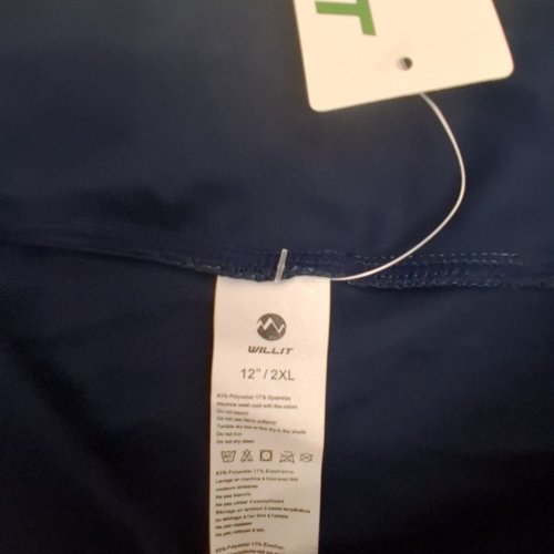 WOMEN'S WILLIT V-CROSS WAIST YOGA SHORTS - 2XL - NAVY image 3