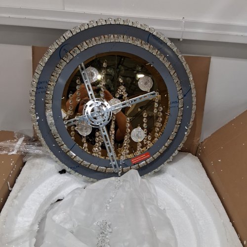 MODERN LUXURY CRYSTAL FLUSH MOUNT CHANDELIER - 3000K/4000K/6000K - 24" - SILVER image 2