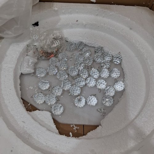 MODERN LUXURY CRYSTAL FLUSH MOUNT CHANDELIER - 3000K/4000K/6000K - 24" - SILVER image 3