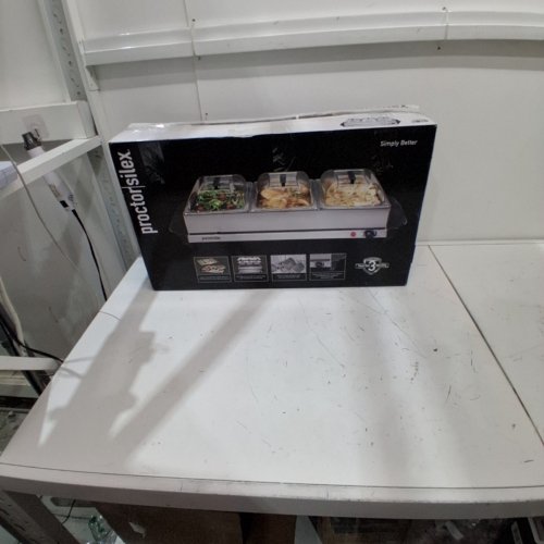 PROCTOR SILEX ADJUSTABLE HEAT BUFFET SERVER & FOOD WARMER WITH 3 OVEN-SAFE DISHES - 2.5QT /EACH - STAINLESS STEEL (MODEL: 34300RG) image 6