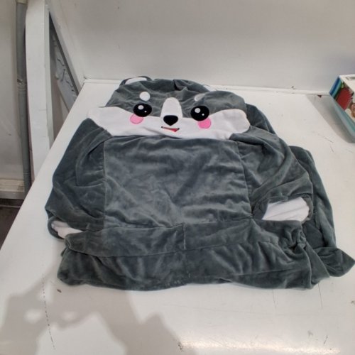 CAT-SHAPED PLUSH CHAIR/COUCH COVER - 55" - GRAY image 2