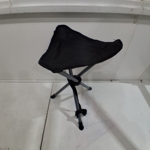 AMAZON BASICS PORTABLE FOLDING CAMPING STOOL - 225LBS MAX/CAP - 15" X 15" X 19" - BLACK image 2