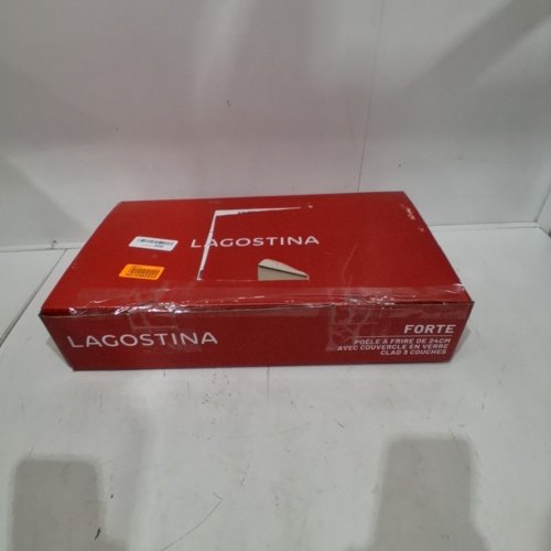 2PC LAGOSTINA FORTE 3-PLY FRYING PAN WITH GLASS LID - 10" - STAINLESS STEEL image 6