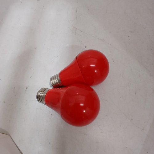 2 LAMPTOBE LED SLEEP LIGHT BULBS - A19 - E26 - 9W - RED image 2