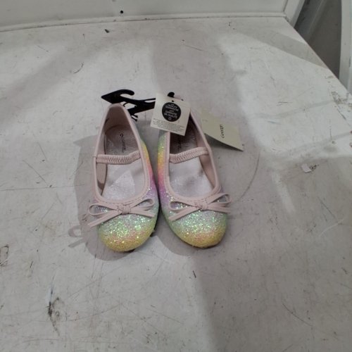 GIRL'S GEORGE GLITTER MARY JANE SHOES - 9 - RAINBOW image 2