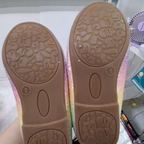 GIRL'S GEORGE GLITTER MARY JANE SHOES - 9 - RAINBOW image 3