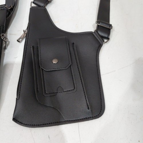 LÉVENCE PREMIUM LEATHER SHOULDER CROSSBODY SLING BAG - BLACK image 4