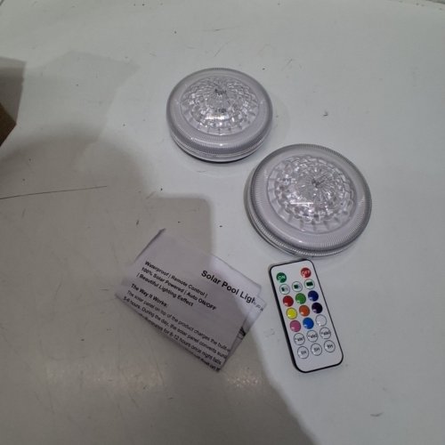 2PK GVSHINE RGB SOLAR FLOATING POOL LIGHTS WITH REMOTE - 5V - WHITE image 3