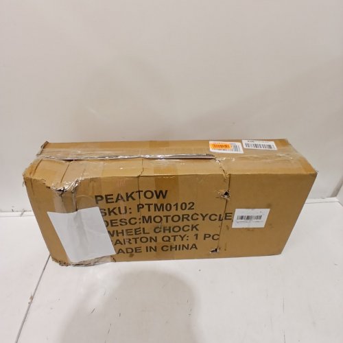 PEAKTOW HEAVY DUTY MOTORCYCLE WHEEL CHOCK - 180LBMAX - FOR 15"-21" WHEELS - ORANGE / BLACK (MODEL: PTM0102) image 4