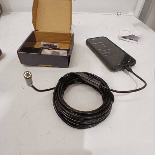 COLOFREE LIGHT UP INDUSTRIAL ENDOSCOPE WITH 8 LED LIGHTS - 7.9MM CAMERA, 1920P HD, 16.5FT, WATERPROOF - BLACK (MODEL: W400) image 2